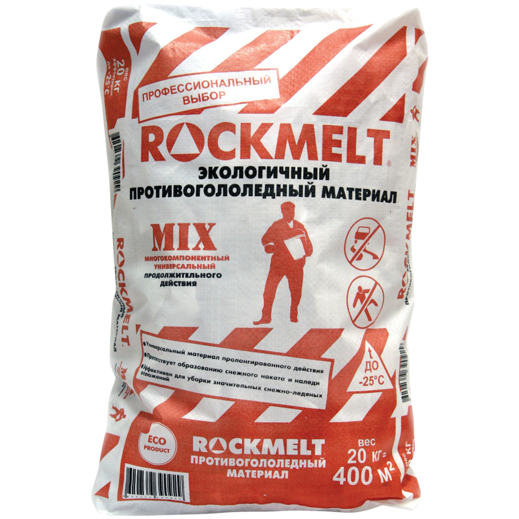 Противогололедный материал Rockmelt mix (фасовка 20 кг)