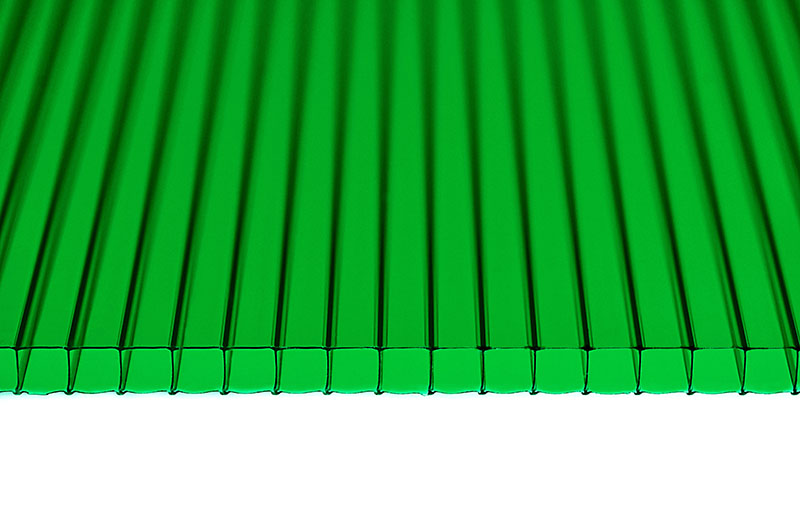 Сотовый поликарбонат 4мм Зеленый