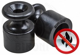 Ретро изолятор пластиковый, черный Bironi
