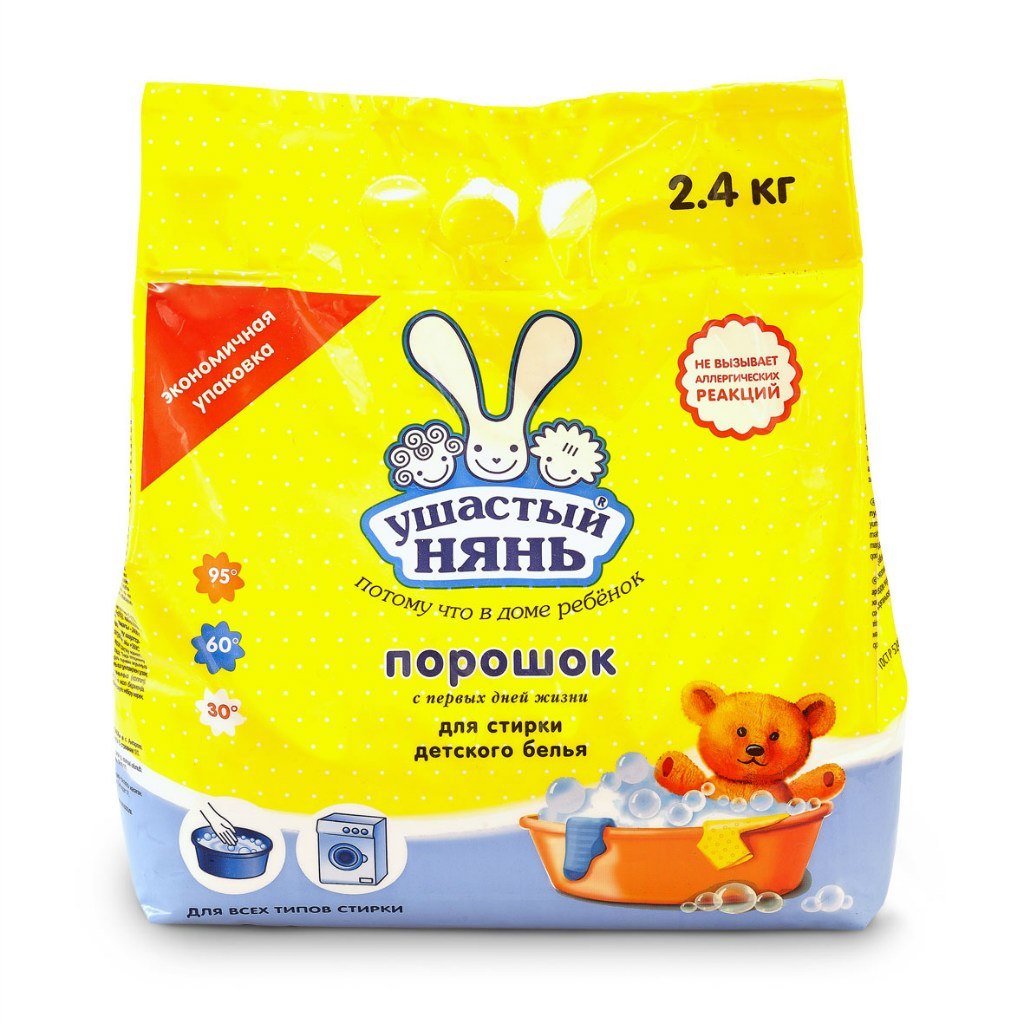 Порошок стир. Ушастый нянь 2,4кг
