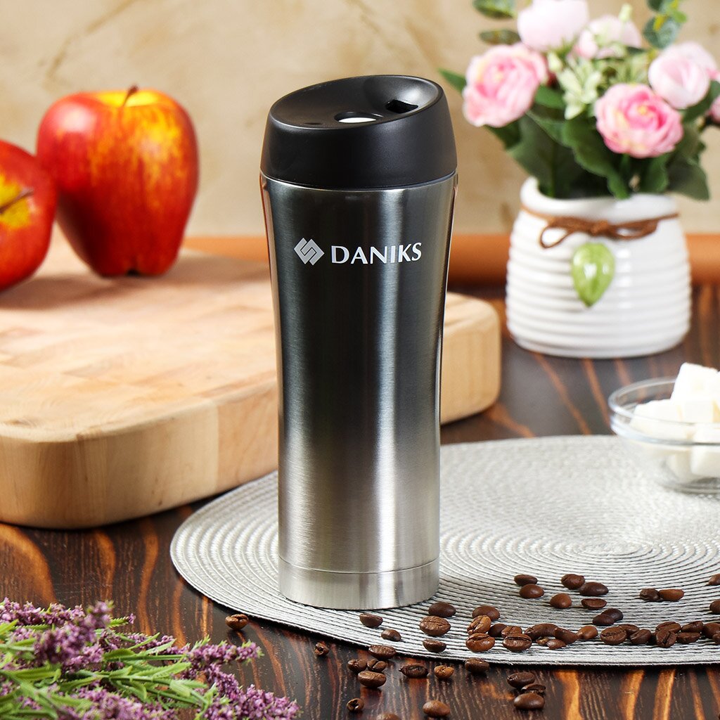 Термокружка нерж. 0,45л DANIKS  графит