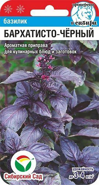 Базилик Бархатисто-черный 0,5г "СибСад"