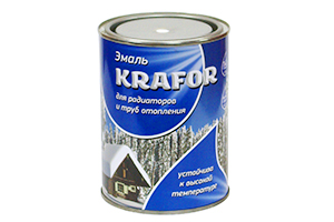 Эмаль для радиаторов белая 0,9кг "Krafor"